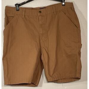Wolverine Shorts Men’s 40 Brown Flat Front Canvas Carpenter Workwear Heavy